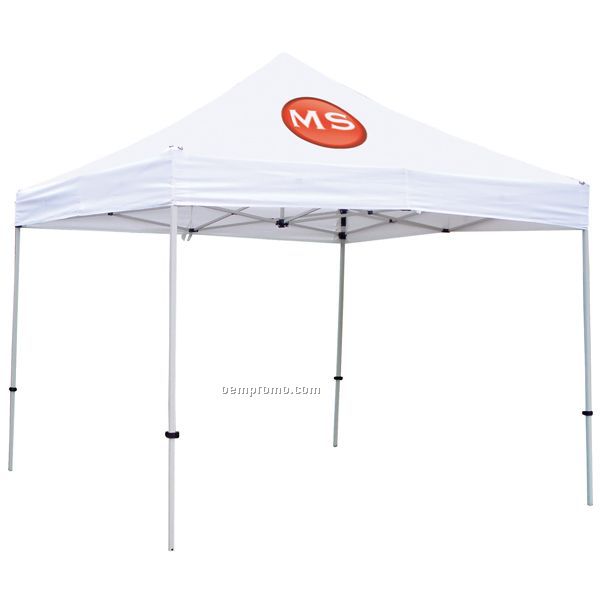 Deluxe 10' Square Tent W/ Full Color Thermal Imprint In 1 Location