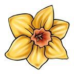 Holidays Stock Temporary Tattoo - Easter Flower (2
