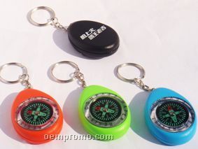 Key Chain/Ring With Compass