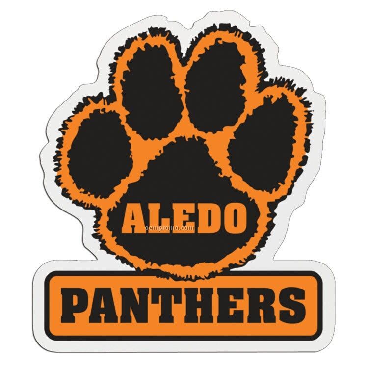 Pawprint With Nameplate Lightweight Plastic Sports Badge (3")