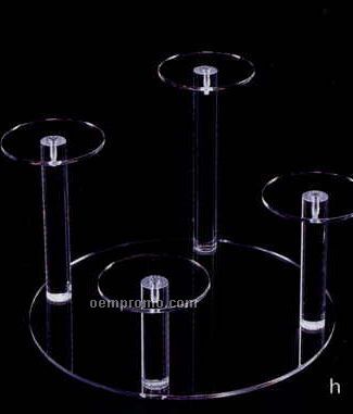 Acrylic Pedestal W/ 4 Dumbbell Grouping