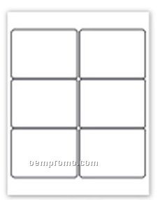 Blank 6-up Laser Label Sheets (3"X4")