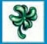 Holidays Stock Temporary Tattoo - Curled 4 Leaf Clover (2"X2")