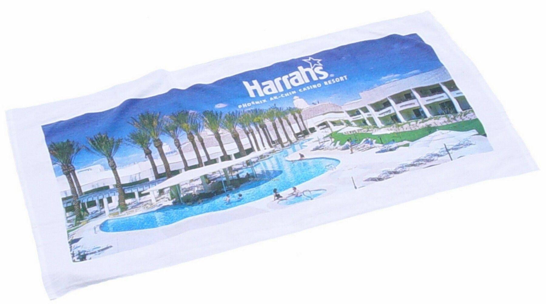 2 Ply Velour White Beach Towel - Custom Printed (30"X60")