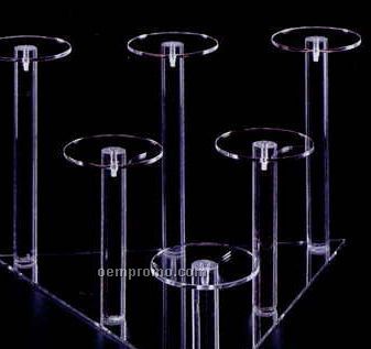 Acrylic Pedestal W/ 6 Dumbbell Grouping