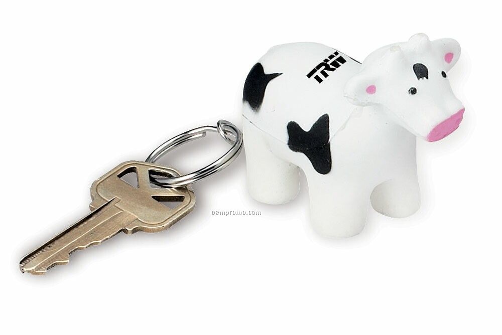 Cow Squeeze Toy Key Chain