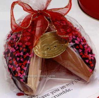 Fortune Cookie Dipped In Dark Chocolate/ Bag Of 1 (Valentines Day)