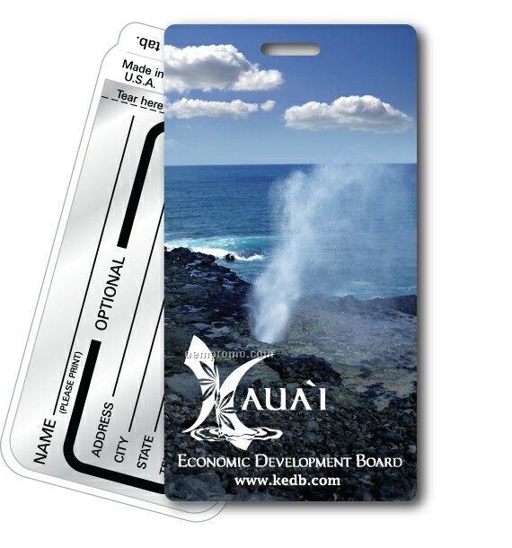 Golf Bag Tag Full Color W/ Business Card Pocket 4-1/4"X2-1/4"