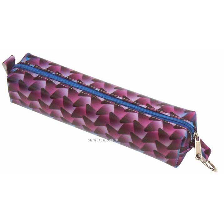 Purple/Pink/Black Globo 3d Lenticular Pencil Case (Geometric)