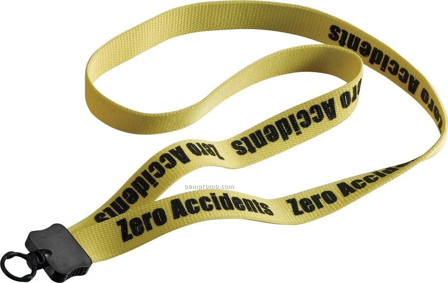 3/4" Stretchy Elastic Lanyard With Plastic Clamshell & O-ring