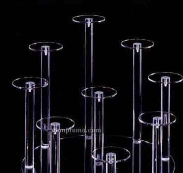 Acrylic Pedestal W/ 9 Dumbbell Grouping