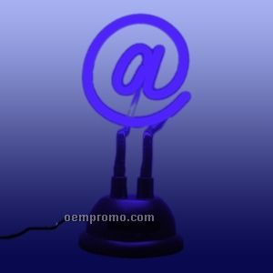 Blue Light Up Neon @ Sign Lamp W/ USB (6.5