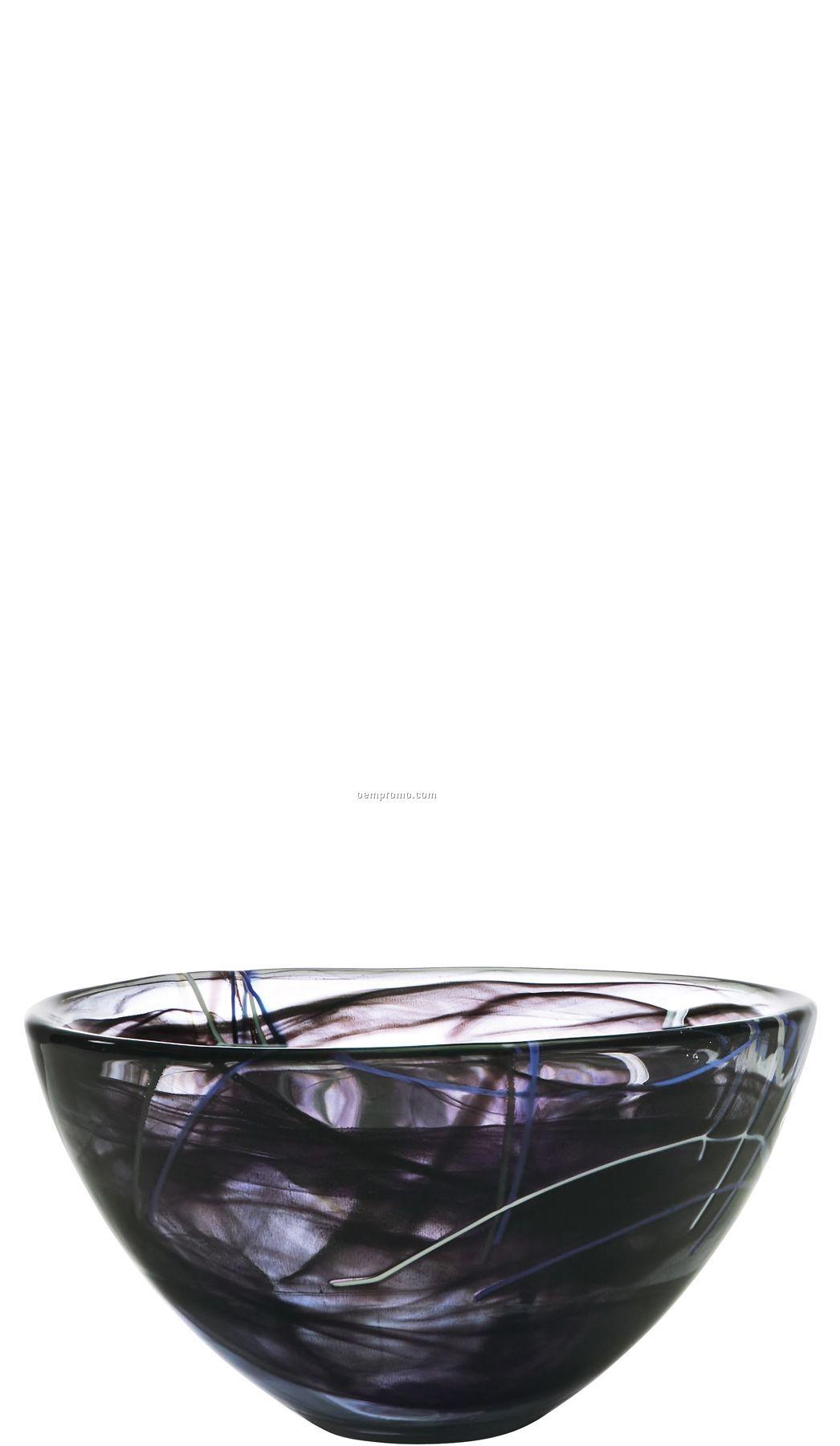Contrast Medium Swirl Crystal Bowl By Anna Ehrner (Black)