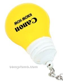 Light Bulb Key Chain Stress Toy