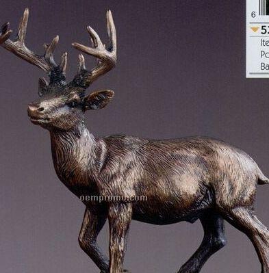 White Tail Deer Trophy On Rectangle Base (7