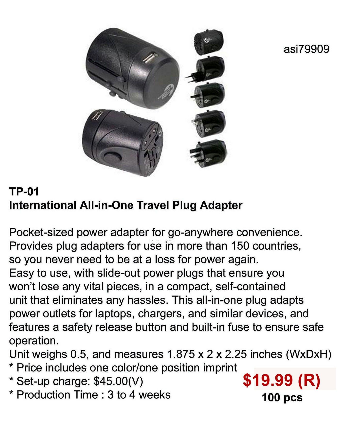 World Travel Plug Adapter For 150 Countries