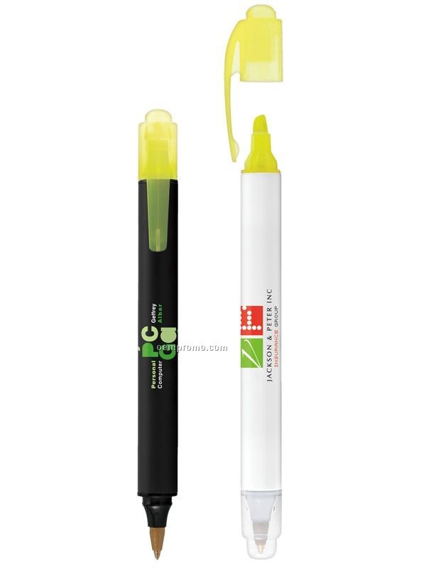 Bic Two-sider Ballpoint Pen & Highlighter Combination