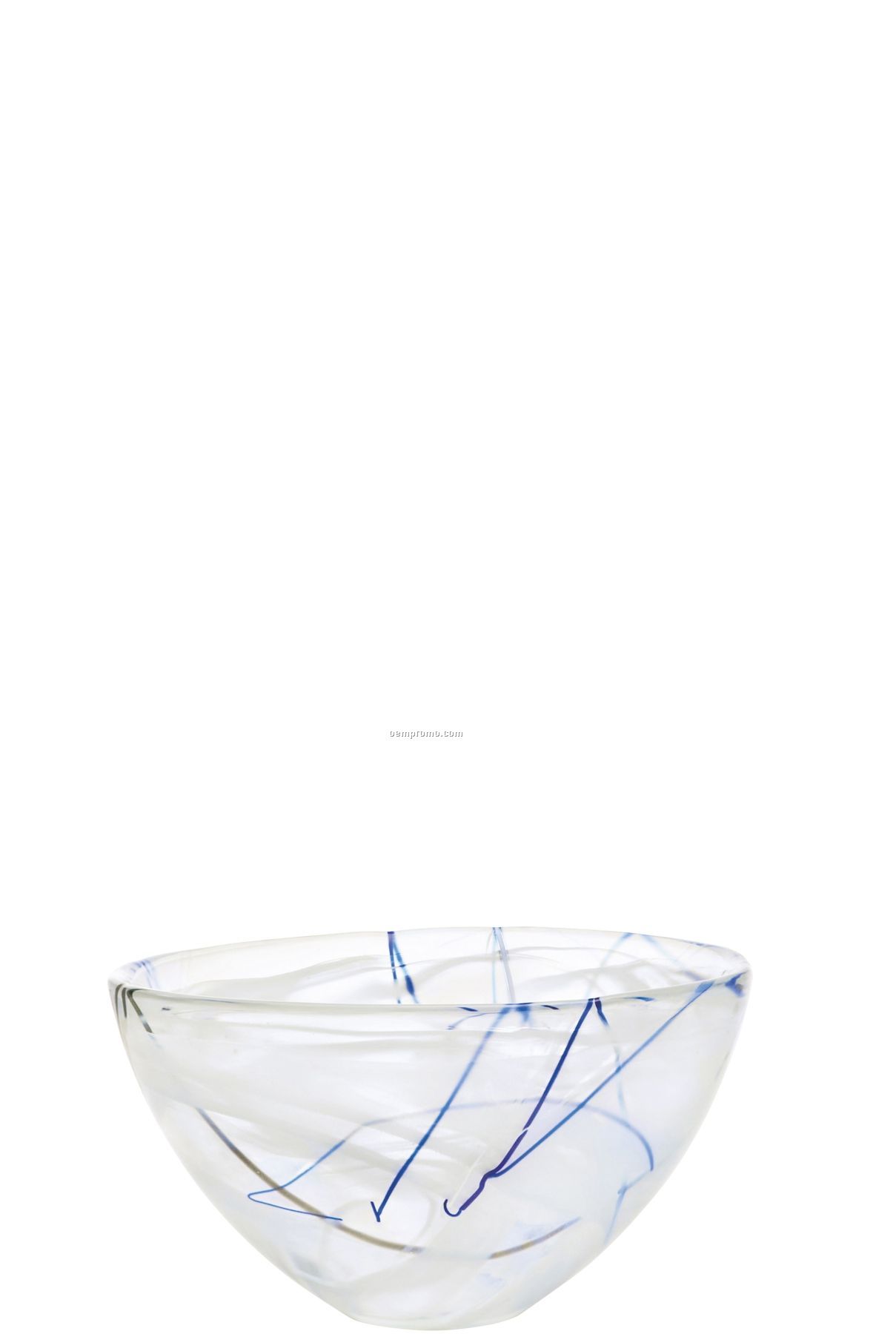 Contrast Medium Swirl Crystal Bowl By Anna Ehrner (White)
