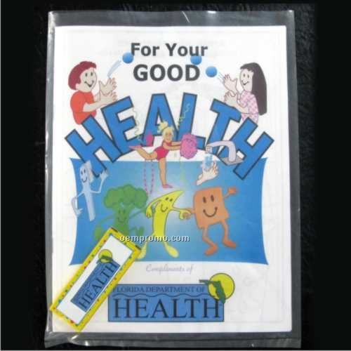 Good For Your Health Coloring Book With Crayons