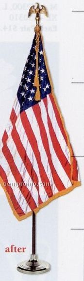 U.s. Flag Mountings W/ Admiral Floor Stand (5'x8')