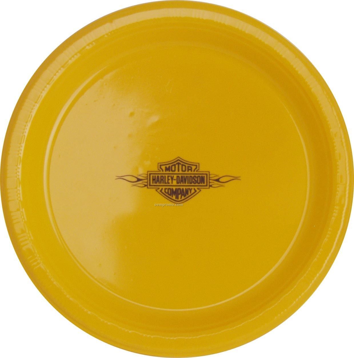 9" Round School Bus Yellow Colorware Paper Plate