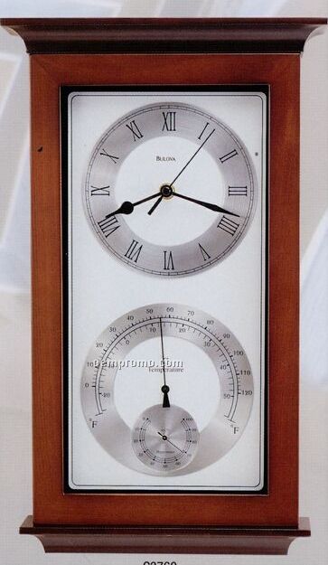 Bulova Yarmouth Maritime Clock & Thermometer (17.25