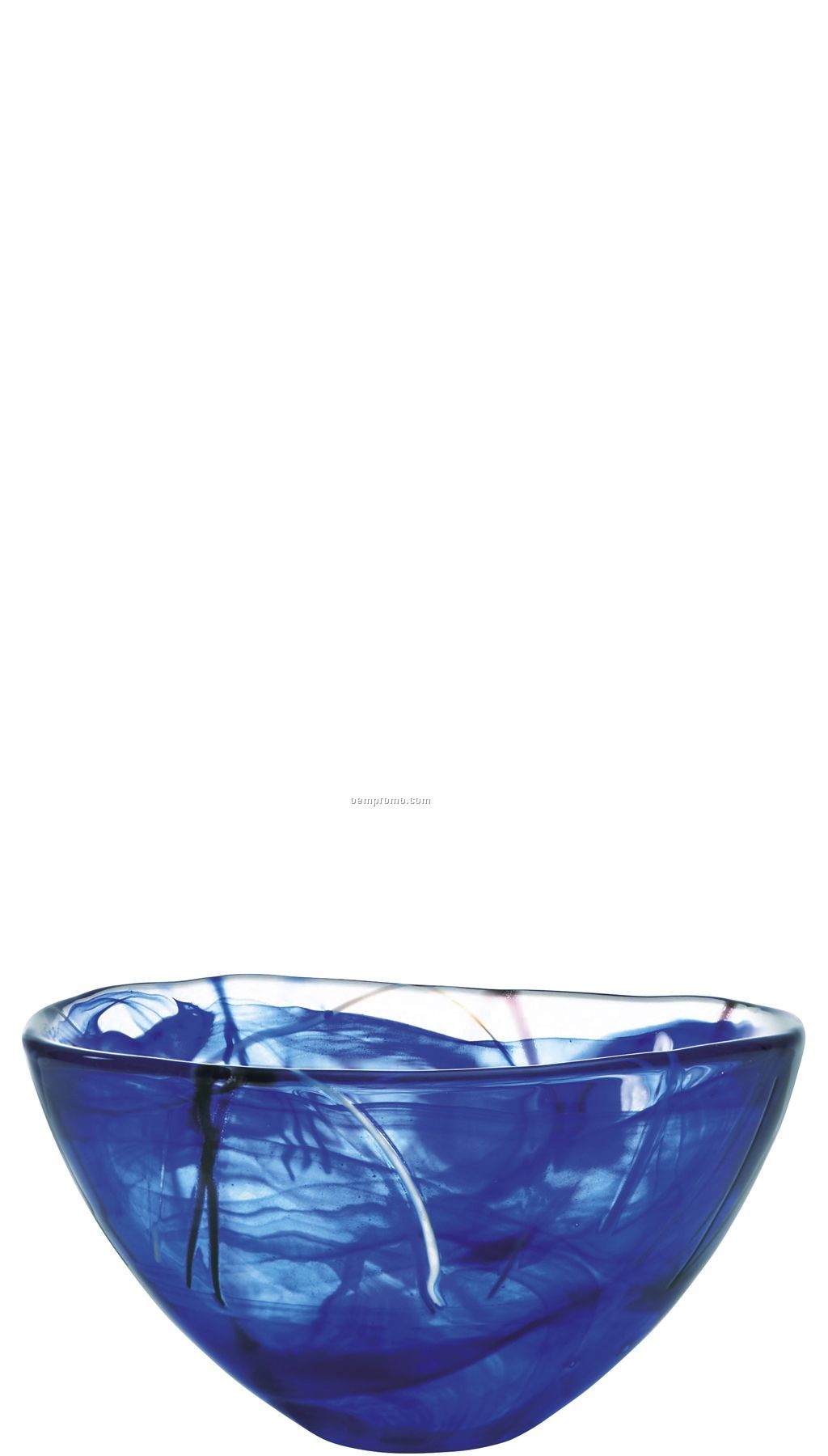 Contrast Medium Swirl Crystal Bowl By Anna Ehrner (Blue)