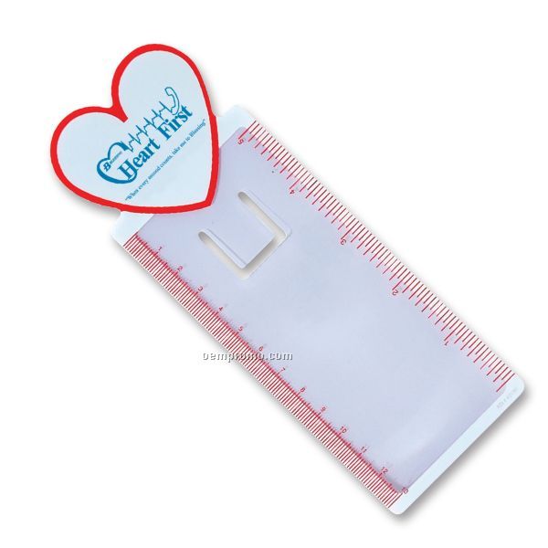 Heart Bookmark Magnifier/ Ruler