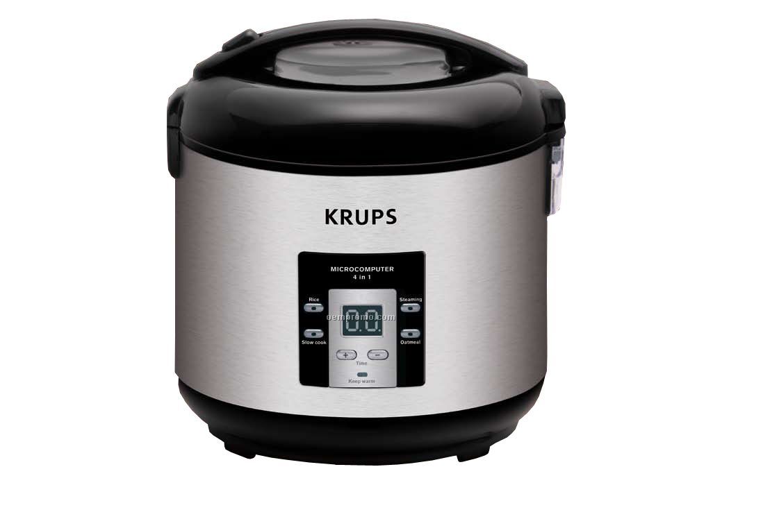 Krups 4-in-1 Cooker W/Rice/Oatmeal/Steam & Slow Cook Settings