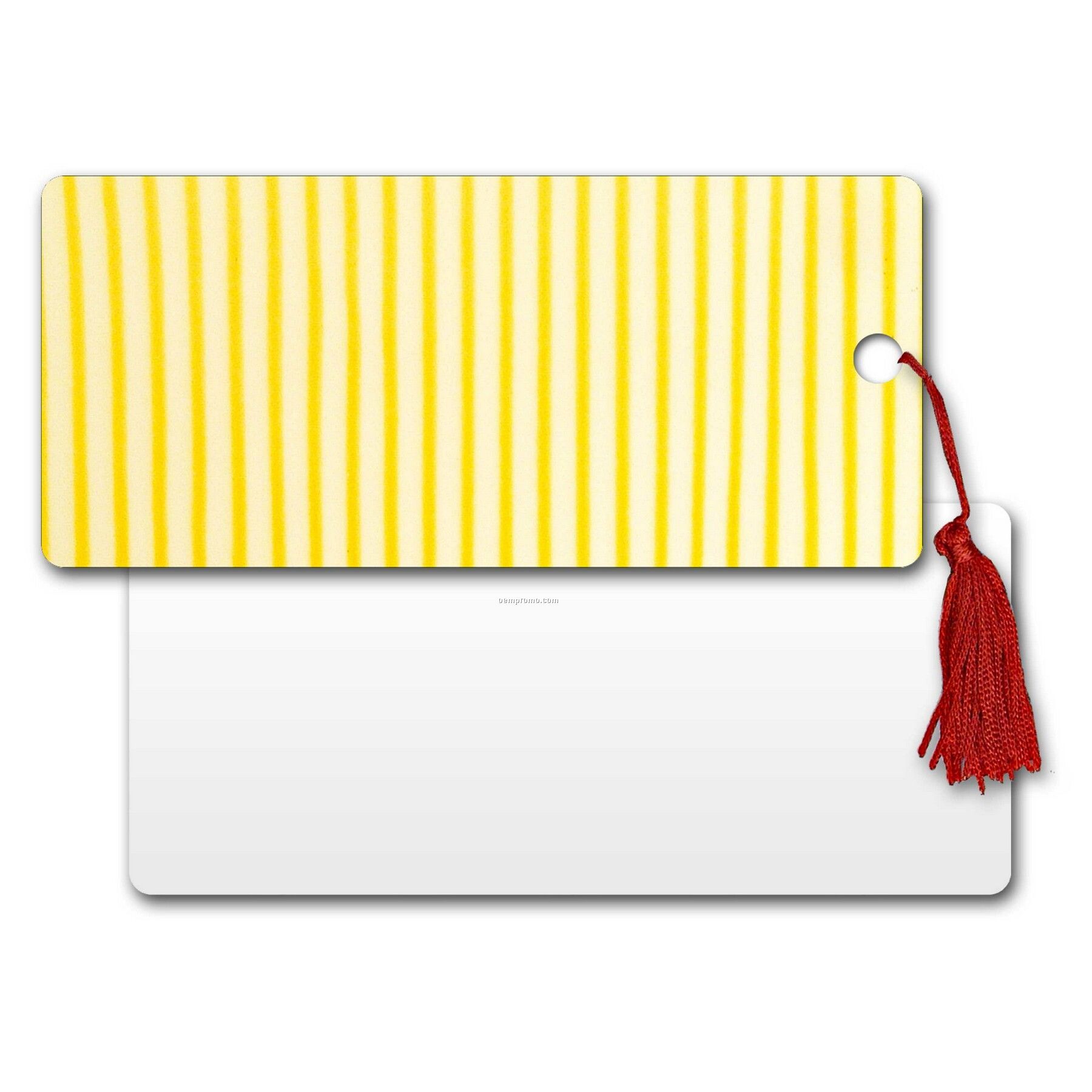 Pvc Bookmark W/3d Lenticular Image Of Yellow / White Stripes (Blanks)