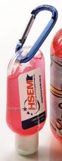 1.9 Oz. Tinted Gel Hand Sanitizer In Carabiner Bottle