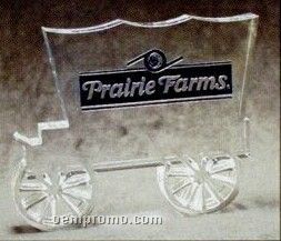 Acrylic Paperweight Up To 16 Square Inches / Covered Wagon