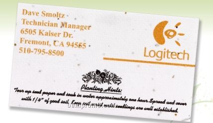 Seeded Paper Business Card / 3 1/2"X2"