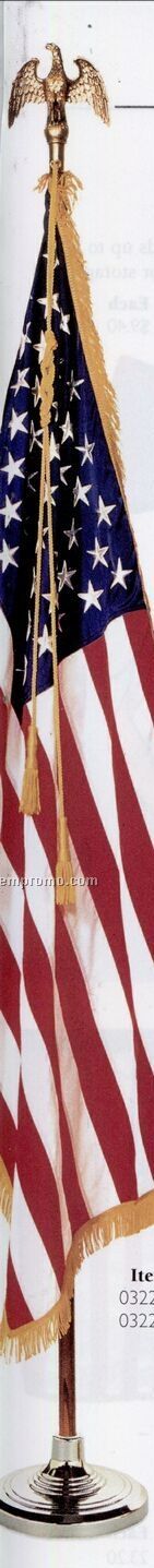 U.s. Flag Mountings W/ Liberty Floor Stand & Spear (3'x5')