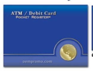Atm / Debit Card Pocket Register - Blue Sphere