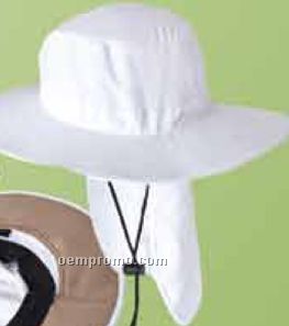 Wide Brim Outdoor Hat W/Neck Flaps