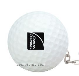Golf Ball Squeeze Toy Key Chain