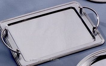 Stainless Steel Rectangle Tray W/ Handles