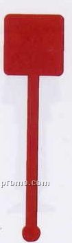 4" Stock Short Square Head Muddler Stick W/ 1 Color Imprint