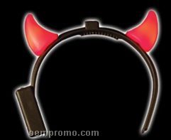Blank Light Up Red Devil Horns Headband