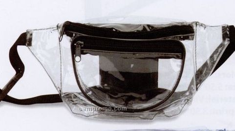 Clear 3 Pocket Fanny Pack - 10"X3"X6-1/2" (Imprinted)