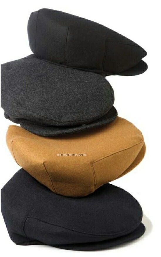 Wolfmark Camel Wool Driver's Cap