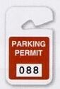 3"X5" Red Plastic Hangtag Parking Permit
