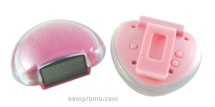 Heart Shaped Clip Style Digital Pedometer
