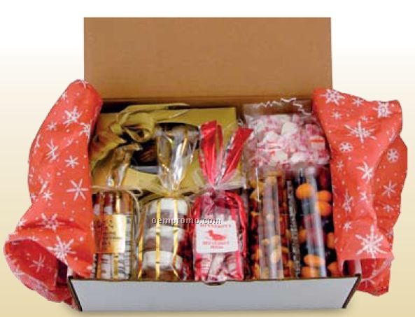 Office Party Medium Mailer W/ Holiday Snacks & Chocolate