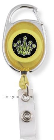 Executive Retractable Badge Reel W/ Carabiner Clip (Label Decoration)