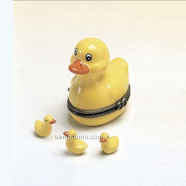 Porcelain Hinged Cute Ducky Box