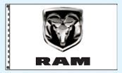 Stock Dealer Logo Flags - Ram