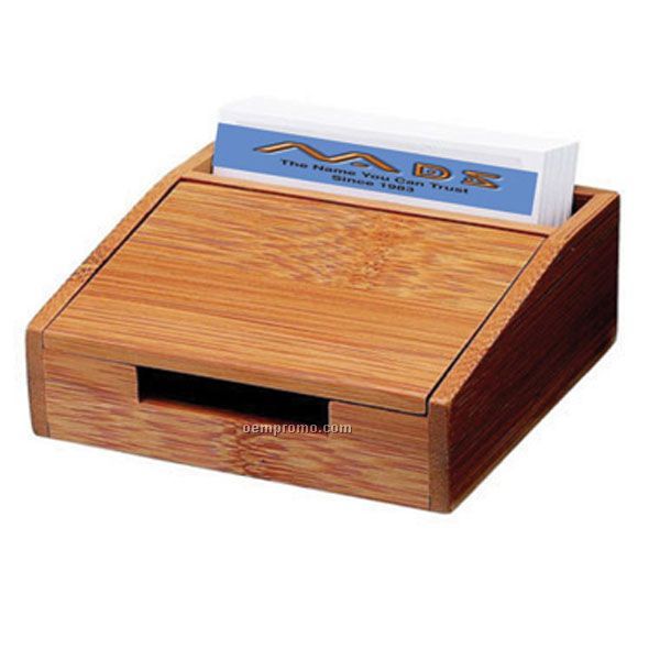 Eco Friendly Bamboo Business Card Box (Screened)