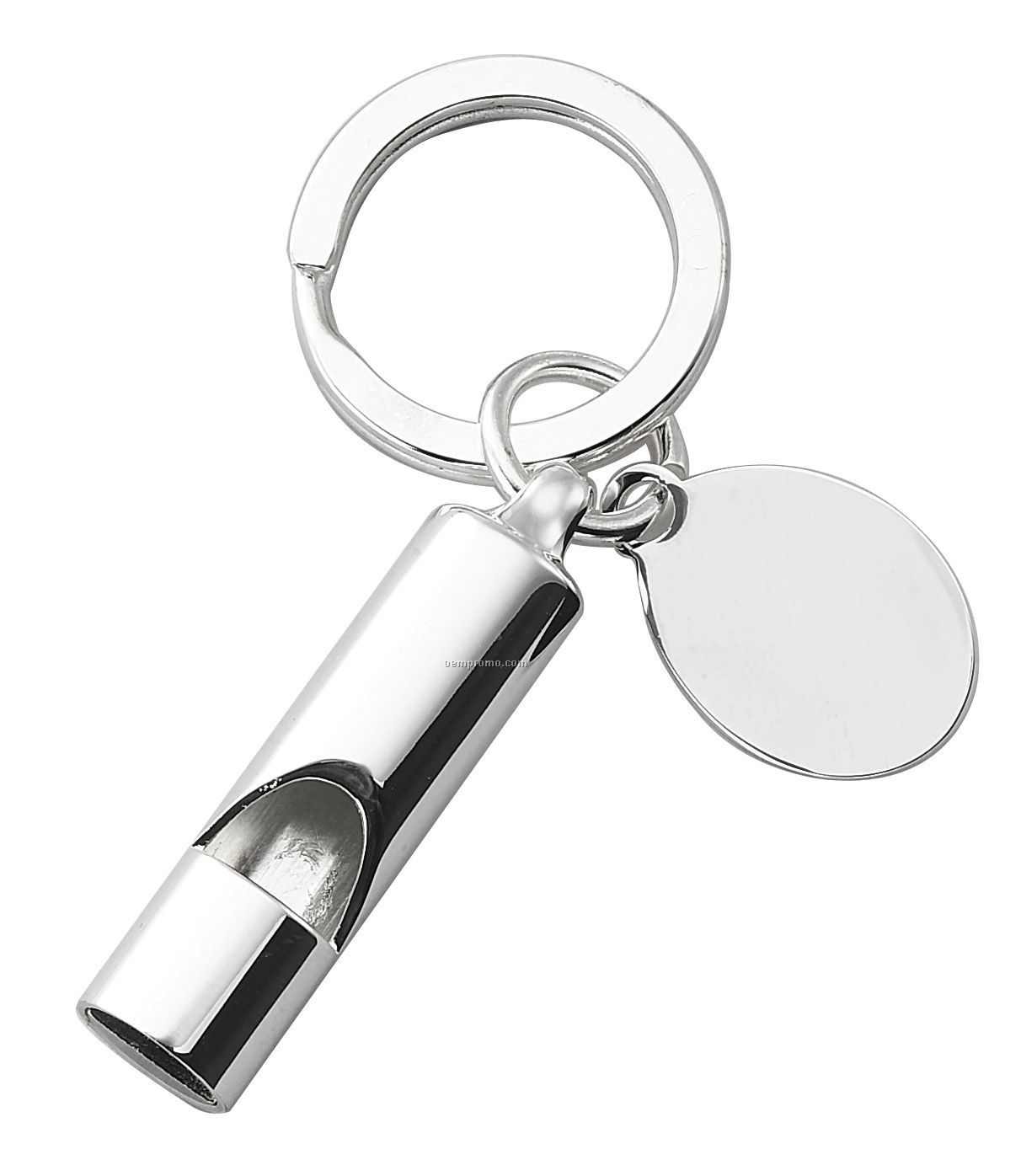 Silver Whistle Key Chain